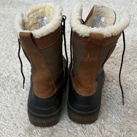 Sperry Tan and Black Shearling-Lined Boots Size 10.5 - Picture 6 of 9